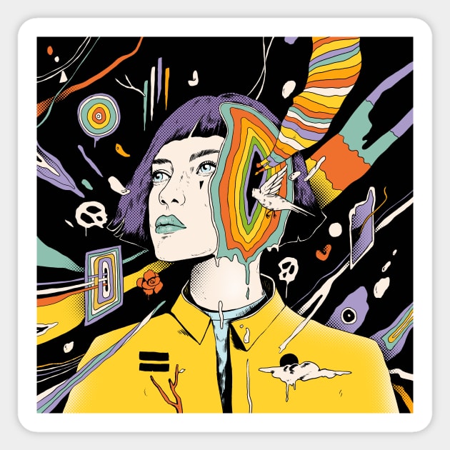 The Overthinker Sticker by normanduenas